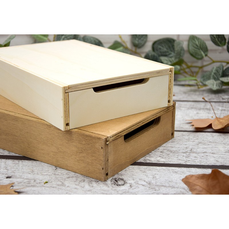 CAJA DE MADERA RÚSTICA TAPA LISA Vitorio Saletti